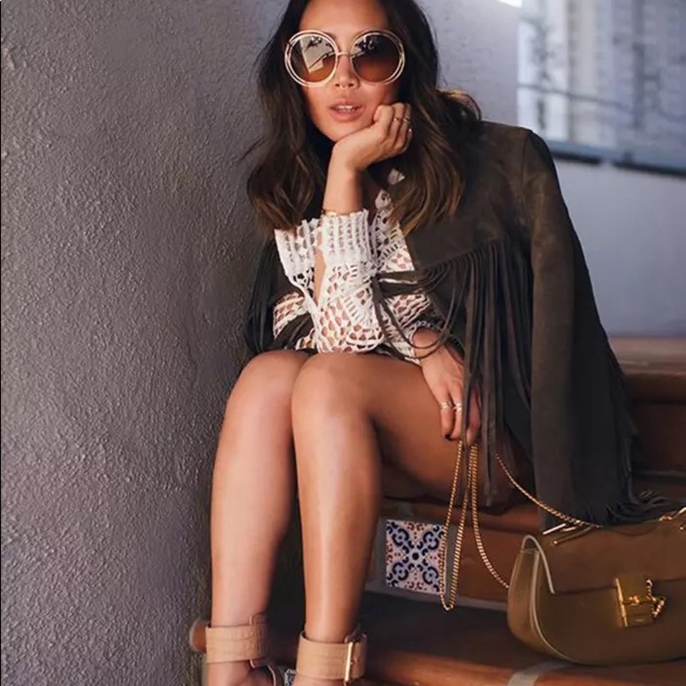 NWT Gold Retro Round Oversized UV400 Sunglasses - Picture 6 of 8